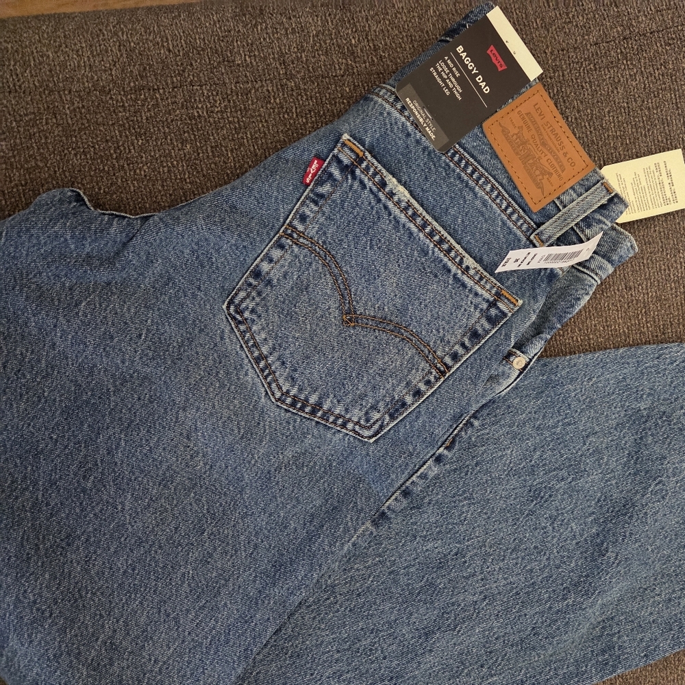 Levi's Relaxed Blue Jeans with Classic Denim Texture